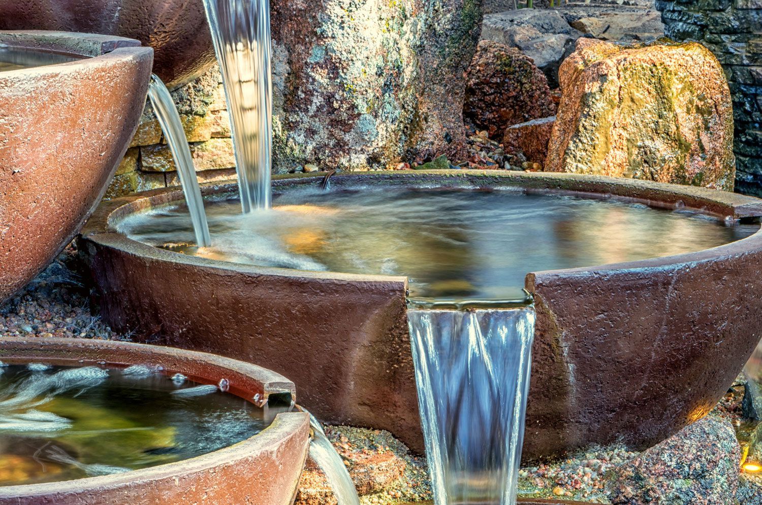 Stone Bowls Waterfall Stone Bowls Waterfall